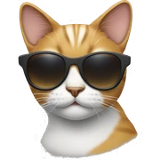 Cat with sunglasses sticker
