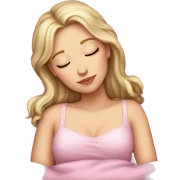 beautiful white girl sleeping pink  sticker
