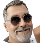 smiling man in white shirt sticker