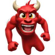 Manchester united red devil mascot sticker