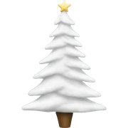 White Christmas tree sticker