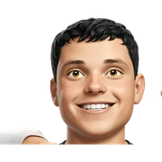 smiling boy with black hair sticker
