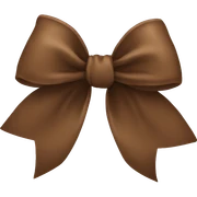 brown bow sticker