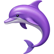 Delfin morado sticker