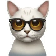 Cat with sunglasses sticker