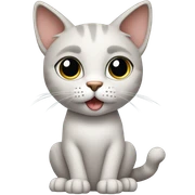 begging cat sticker