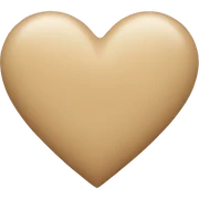 Beige heart sticker