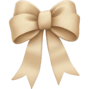 Beige bow sticker