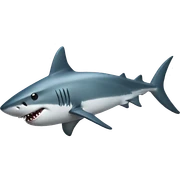 Shark with a top hat sticker