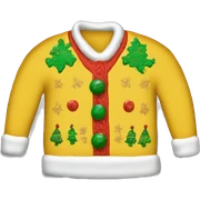 Yellow ugly Christmas sweater sticker