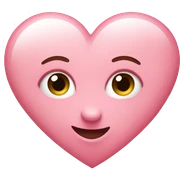 light pink heart  sticker