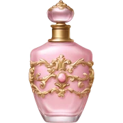 Vintage rococo perfume pale pink sticker