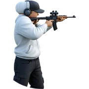 young shooter in the field sticker