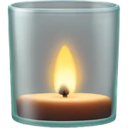 Candle in glass sticker