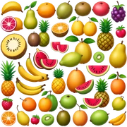 tropical jungle fruit landscape sticker