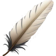 A feather sticker