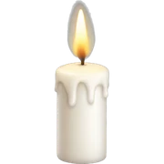 Christmas white candle  sticker