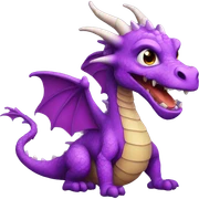 Dragon purple  sticker