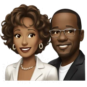 Bobby brown and Whitney Houston  sticker