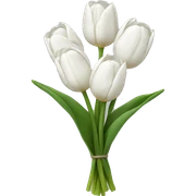 white tulip bouquet  sticker