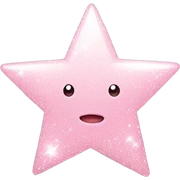 pale pink star sparkle sticker