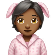 girl in pink bunny pyjamas sticker