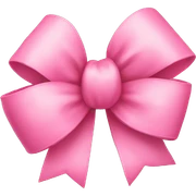 Pink bow heart sticker