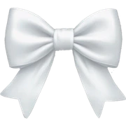 white satin bow sticker