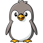 An angry penguin sticker