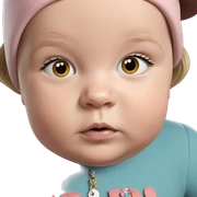 portrait of a girl with hat sticker