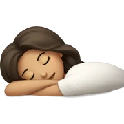 Brunette girl sleeping sticker