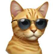 Cat with sunglasses sticker