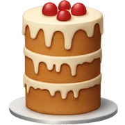 Beige cake sticker