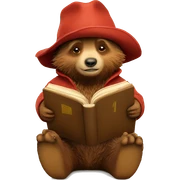 Paddington reading a book sticker
