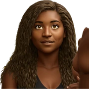realistic portrait of young woman sticker