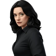 girl in black shirt sticker