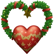 Christmas heart sticker