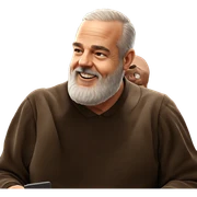 smiling old man portrait sticker
