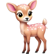 pretty pink fawn sticker