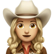 white cowgirl with brown hair sticker