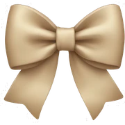 Beige bow  sticker