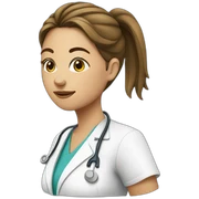 Woman-nurse-ponytail sticker