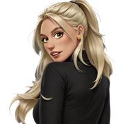 blonde girl with earrings sticker