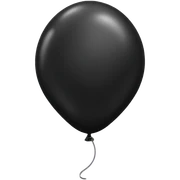 Black balloon sticker
