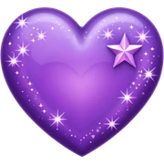 Cuore viola con le scintille sticker