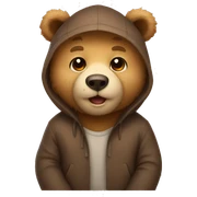 Cute bear emoji sticker