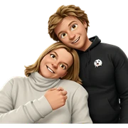 smiling couple indoors together sticker