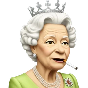 the queen smoking  sticker