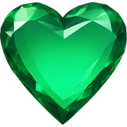 emerald green heart sticker
