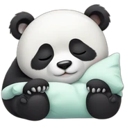Cute panda sleep sticker